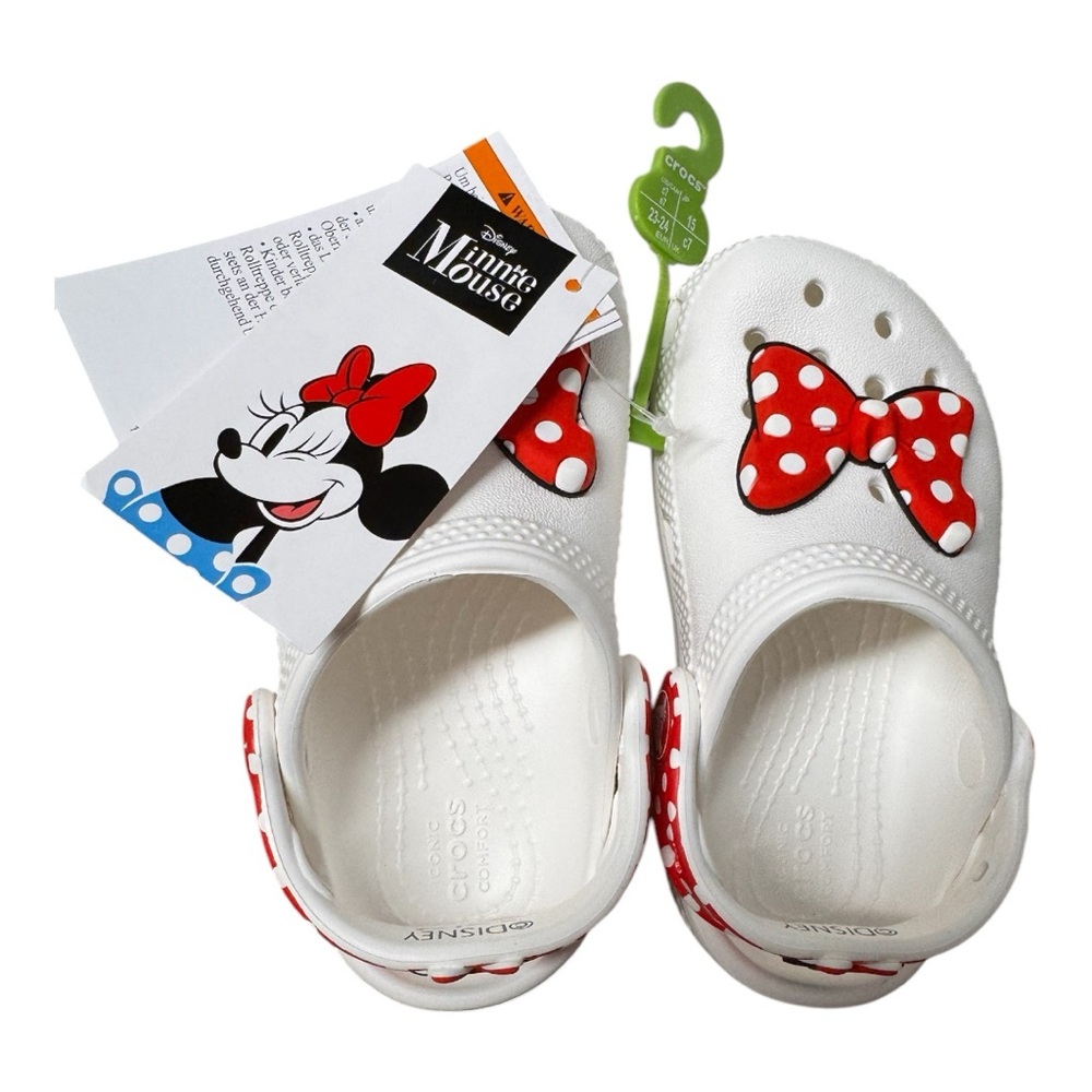 Toddler Minnie Mouse Disney clog, red bow, c7